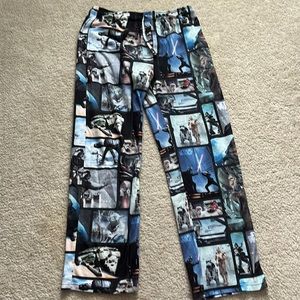 STAR WARS FLANNEL PJ PAJAMA PANTS NEW HOPE EMPIRE JEDI MEDIUM